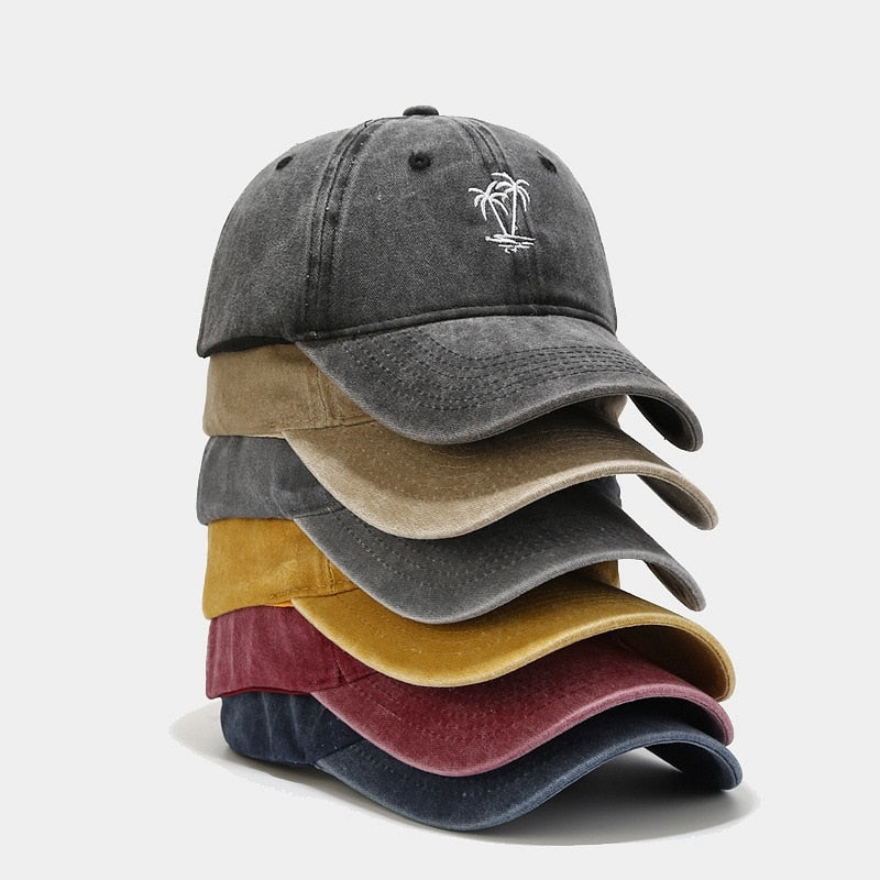 Tree Embroidery Washed Solid Boys Men