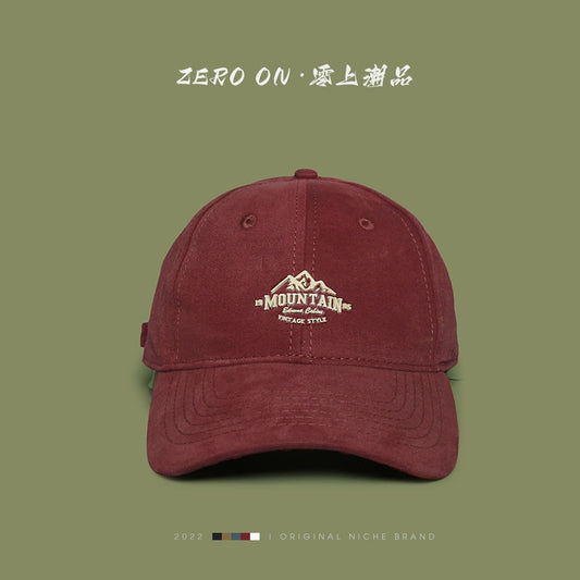 Street Wine Red Baseball Cap Men and Women