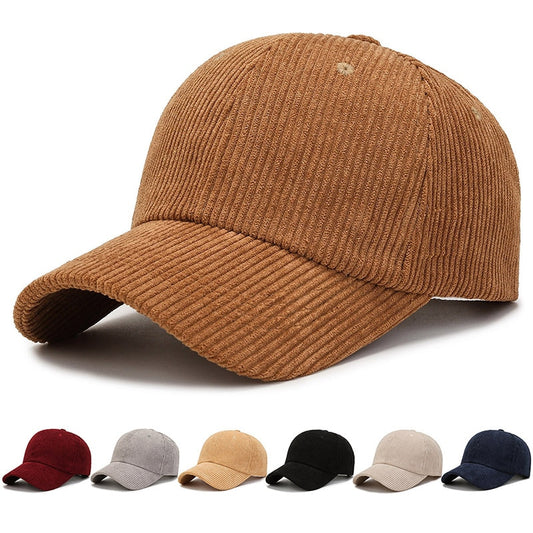 Spring Autumn Corduroy Baseball Cap Unisex Vintage