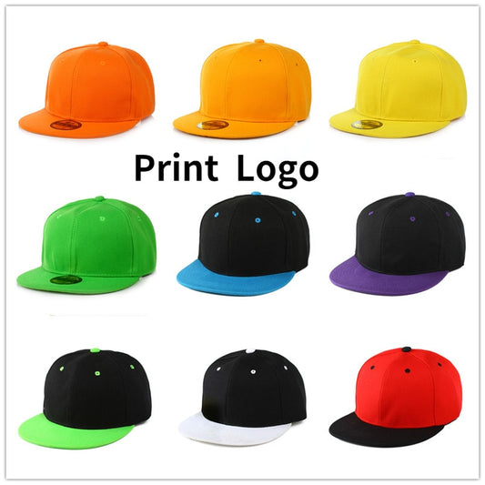 Flat Brim Baseball Cap Women Men